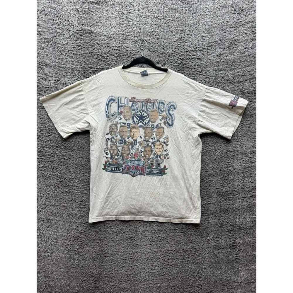 Vintage 1993 Salem Sportswear Dallas Cowboys Super Bowl XXVII Champs Tee Size XL